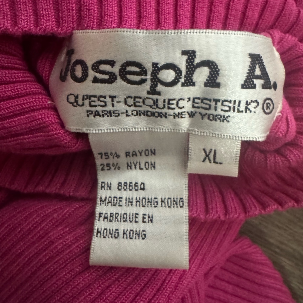 Joseph Bright Pink Ribbed Tank Top - Picture 5 of 5